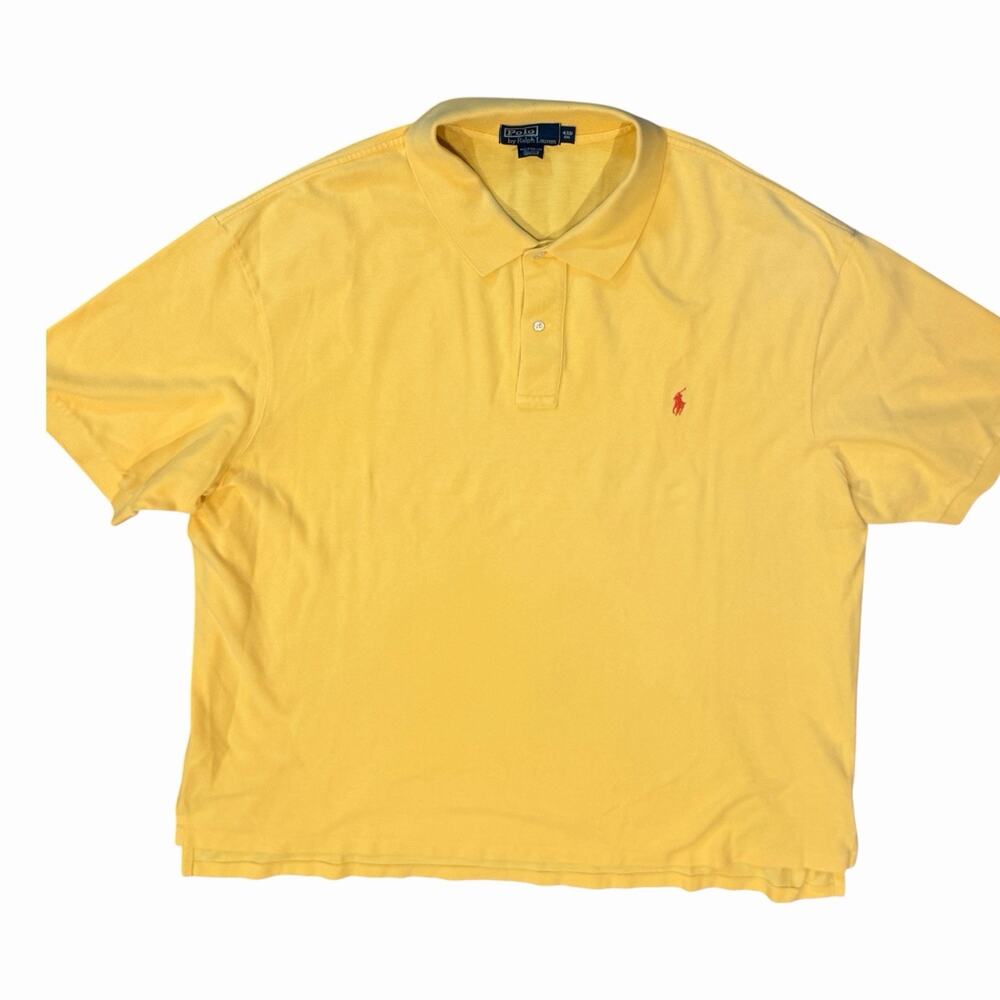 Vintage Polo Ralph Lauren Short Sleeve Butter Yellow Polo Size 4XB Hong Kong